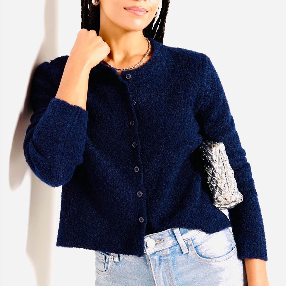Z Supply Brooke Navy Button-Up Cardigan NWT